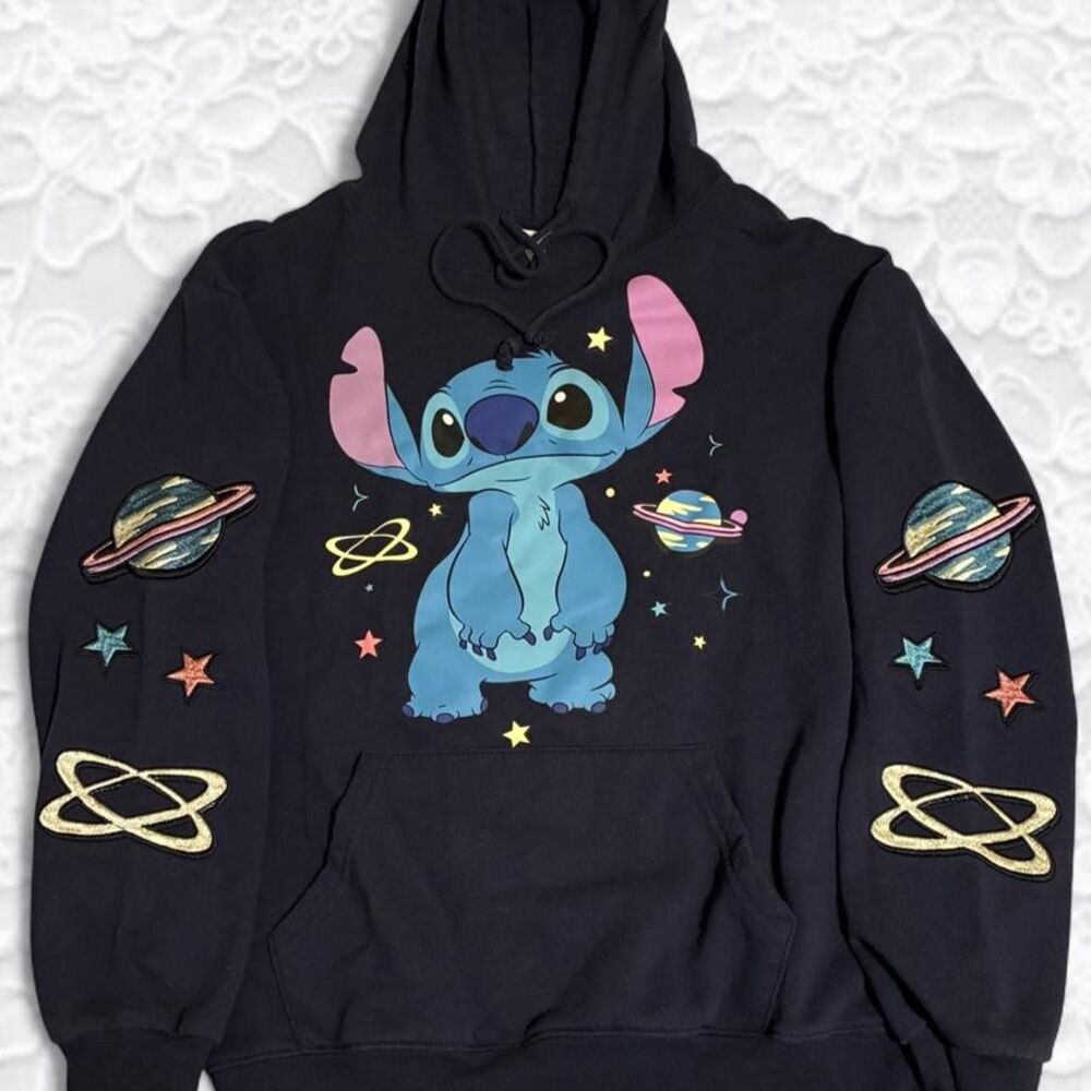 Disney Women's Navy and Black Hoodie